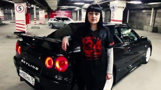 Russian Girls DRIFT девушки за рулем на Nissan R34 и Nissan R32