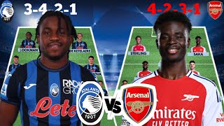 🚨 ATALANTA VS ARSENAL HEAD TO HEAD POTENTIAL STARTING LINE UP ✅ UEFA CHAMPIONS LEAGUE 2024/2025