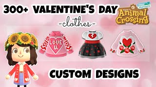 300+ Valentine's day clothes custom designs | Animal Crossing New Horizons