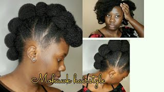 MOHAWK HAIRTSYLE ON NATURAL 4C HAIR || HOW TO STYLE YOUR NATURAL HAIR