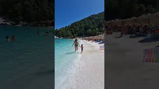 Porto Vathy, one of the most beautiful beaches in Thassos, Greece 🇬🇷