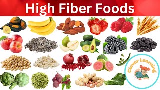 High Fiber Foods name and picture in English