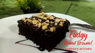 Fudgy Peanut Brownie Recipe By Sheena's Kitchen