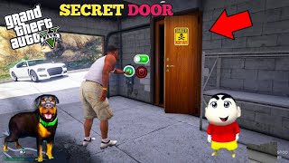 FRANKLIN FOUND A SECRET STRONG DOOR NEAR FRANKLIN HOUSE IN GTA 5 WITH SHINCHAN & CHOP