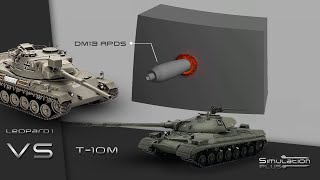 Leopard 1 VS T-10M | 105mm DM13 APDS Armour Penetration Simulation