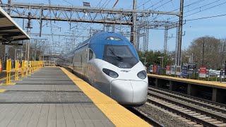 [HD] Warm Sunny Day ft. Avelia Liberty Along the NEC w/ Amtrak & NJT @Princeton Junction