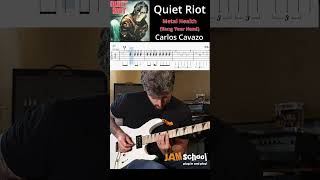 Quiet Riot Short Bang Your Head guitar solo with TAB #shorts #carloscavazo