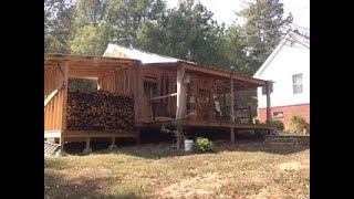 Shed/cabin build pt 1, #woodmizer  #sawmill  #shed  #countrylife