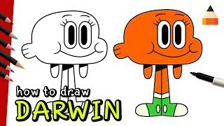 How to Draw Darwin | The Amazing World of Gumball