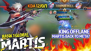 Martis New KING Offlane! Best Build Martis in 2021 | Top 1 Global Martis ~ MLBB