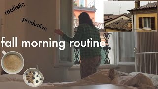 fall morning routine as a uni student|realistic,productive