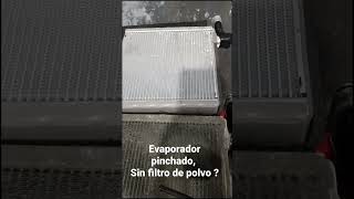 evaporador pinchado por andar sin filtro #evaporator  #aireacondicionado #filtros #vehiculo