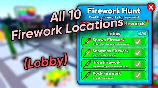 All 10 Firework Locations (LOBBY) - Toilet Tower Defense