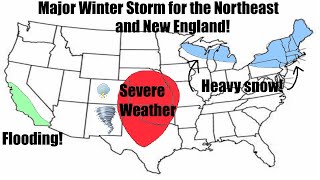 Major Winter Storm for the Northeast and New England! SEVERE weather for Texas, Oklahoma!!