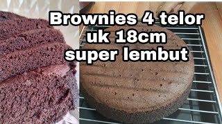 RESEP BROWNIES 4 TELOR SUPER LEMBUT || anti gagal#resepbrownies #brownies