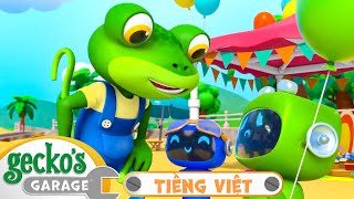 Xe Lửa Bay Ở Party Sinh Nhật Trên Biển | Xe TảI Dành Cho Trẻ Em | Gecko’s Garage Tiếng Việt