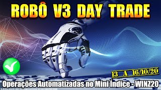 Robô Investidor Metatrader - Mini Índice V3 Day Trade - WINZ20 - Pregão 13 a 16/10/2020