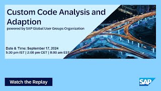 Custom Code Analysis and Adaption I Move to Cloud ERP I 24.09.17