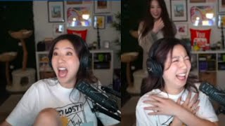 Fuslie got knowingly JUMPSCARED by Tina.