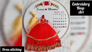 Embroidery hoop art || Dress stitching || Doll dress stitching