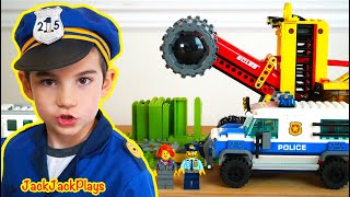 Lego City Police Chase! Cops & Robbers Pretend Play | JackJackPlays