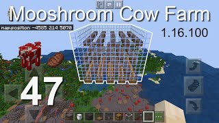 Minecraft Bedrock Tutorials(47) - How to build a Mooshroom Cow Farm (1.16.100)