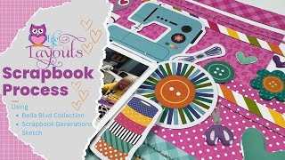 Craft a Pretty Life - Bella Blvd - Let's Scrapbook - Double Page Scrapbook Layout - Life in Layouts