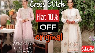 Mehrbano Premium Unstitched Lawn Fiery Scarlet by Cross Stitch | Brand Dresses | Online Shopping 🛍️