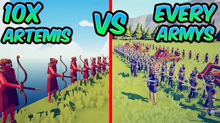 10x ARTEMIS vs EVERY ARMY⚔️😱😱| TABS - Totally Accurate Battle Simulator