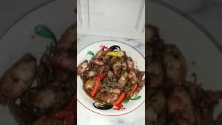 Cumi Balado Masak Hitam