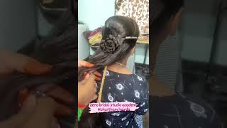 Muhurtham hairdo using lace #song #music #youtubeshorts #instagood #youtubevideo #zenobridalstudio