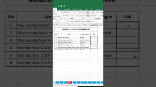 Cara Membuat Ceklis Kerjaan  Menggunakan Char di Excel  #belajarexcel #excelformula  #excelindonesia