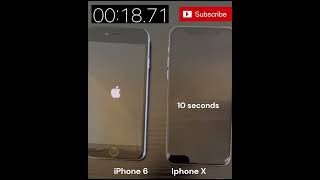 iPhone 6 vs iPhone X boot test! #iphone6 #iphonex #shorts