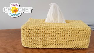 Crochet Tissue Box Cover - Home Decor using 24/7 Cotton by Lion Brand Yarns