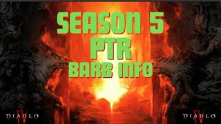 Diablo 4 - Season PTR Barbarian Info