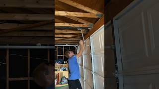 Moving and reinstalling the garage door opener for my sister and brother-in-law.#HandsomeOrHandy