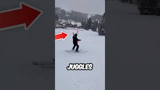 He can juggle and ski at the same time #shorts