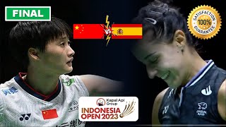 Carolina MARIN Lost the First Game | Final WS | Indonesia Open 2023