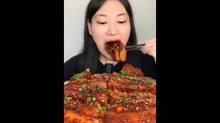 A Flavor Explosion: Spicy Pork Belly ASMR Mukbang #mukbang