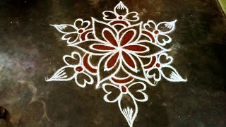 Diwali special kolam 2023/friday kolam/simple rangoli for diwali/poo kolam