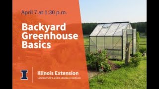 Backyard Greenhouse Basics