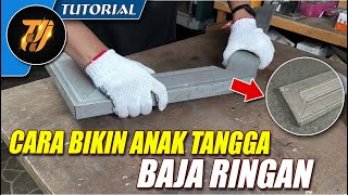 Cara membuat anak tangga kanal c baja ringan, model tipis tapi kuat