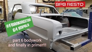 #Frankingston 64 impala build part 6 bodywork after the quarter panels are on and por15 how to