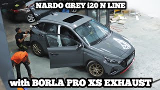 ""ONLY ₹25,000??"" i20 N LINE got NARDO GREY WRAP and BORLA PRO XS EXHAUST ""MODIFIED i20 NLINE""