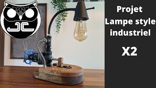 DIY Two industrial style lamp ---- CNC ---- Deux Lampe style industrielle