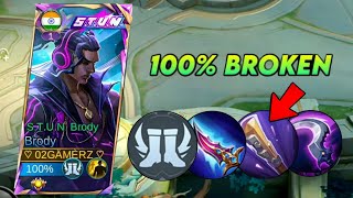 GLOBAL BRODY BEST 1 HIT BUILD 2024! THIS BRUTAL INSANE BUILD IS TOTALLY BROKEN!!😱 (MUST TRY) - MLBB