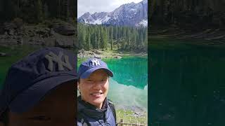 유럽 알프스산맥 자전거 횡단여행_이탈리아 카레짜호수 셀프캠(Lago di Carezza Self-Cam)-1