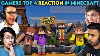 Gamers Top 4 Reaction in Minecraft || Reaction