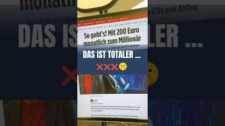 💸 200 € im Monat und Millionär? Die Wahrheit hinter dem Finanz-Mythos! 📉 #shorts #millionaire