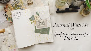 Journal With Me No.22 | Gratitude Documented 2023: Day 12 | Watercolor on Traveler’s Notebook